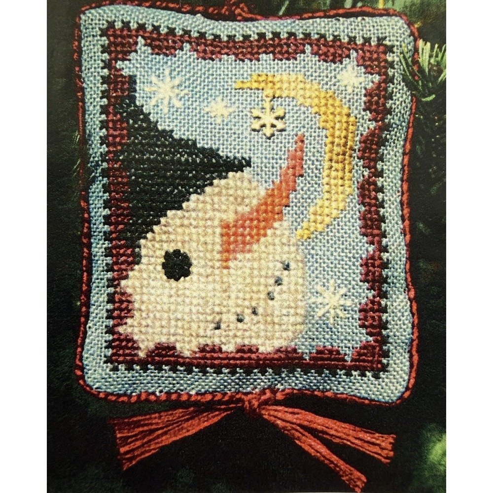 Sandra Sullivan Homespun Elegance SNOW DREAMS 2001 Snowman Ornament Chart OOP